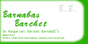 barnabas barchet business card